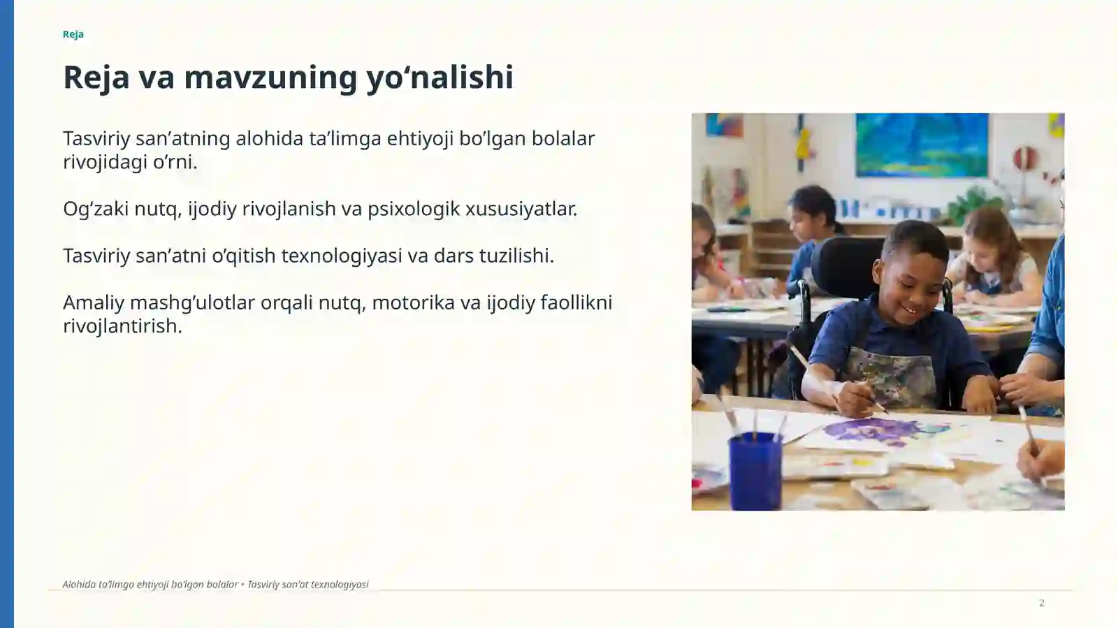 Alohida taʼlimga ehtiyoji bo‘lgan bolalar uchun tasviriy sanʼat texnologiyasi 2