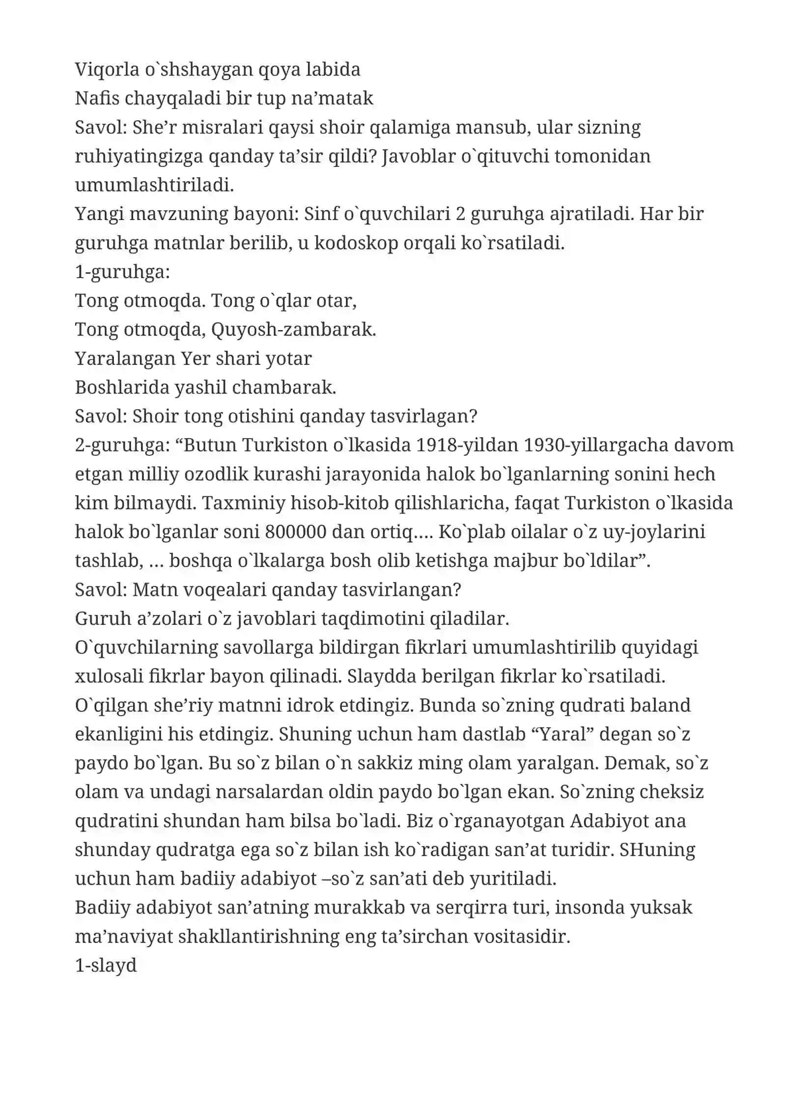 Badiiy so`z qudrati 2