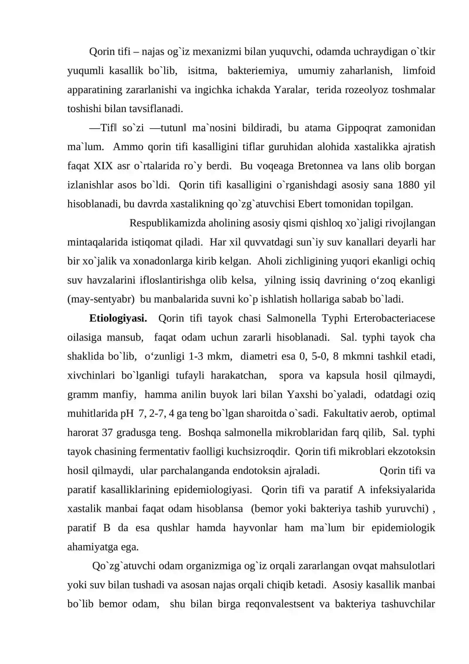 QORIN TIFI, PARATIF A VA B QO'ZG'ATUVCHILAR 2