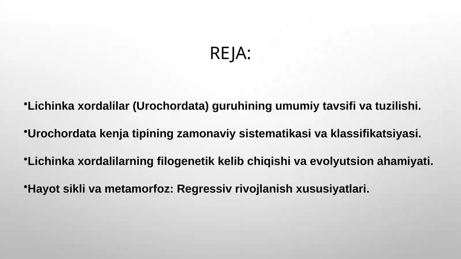 Lichinkaxordalilar (Urochordata) 2
