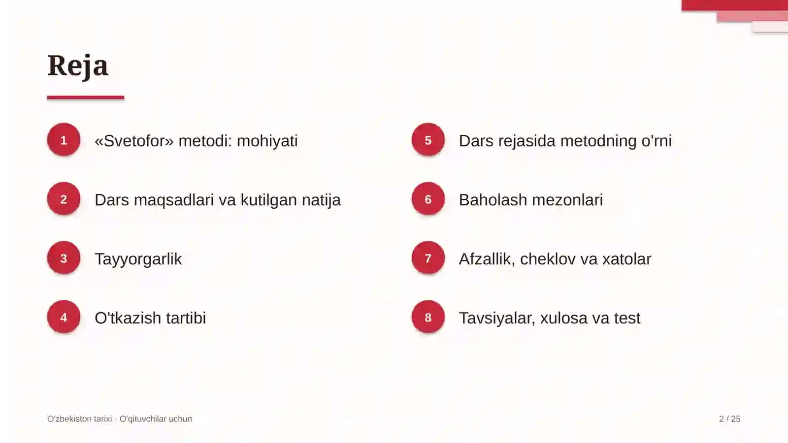 o'zbekiston tarixi darslarida svetofor metodidan foydalanish 7137 2