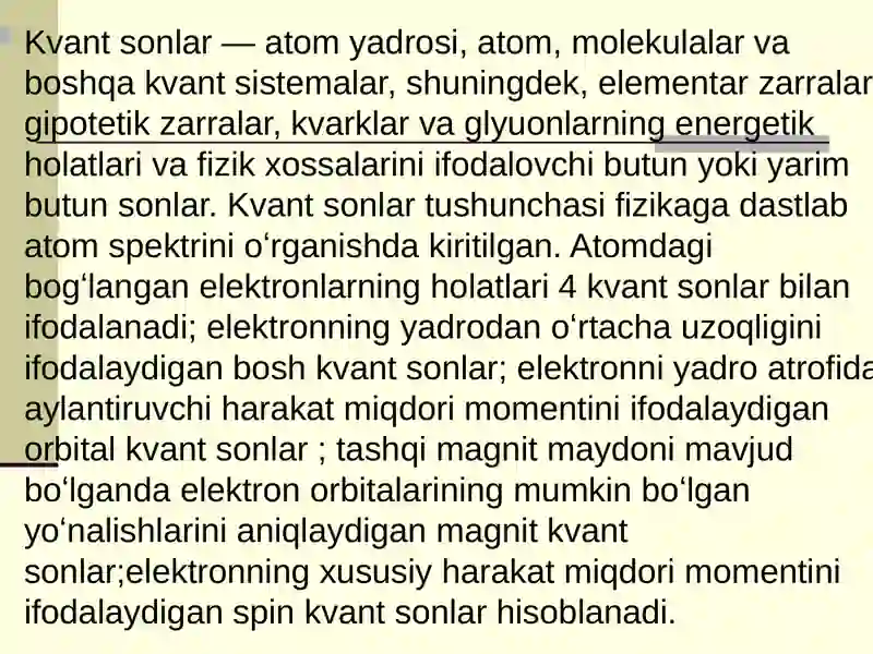 Kvant sonlar 2