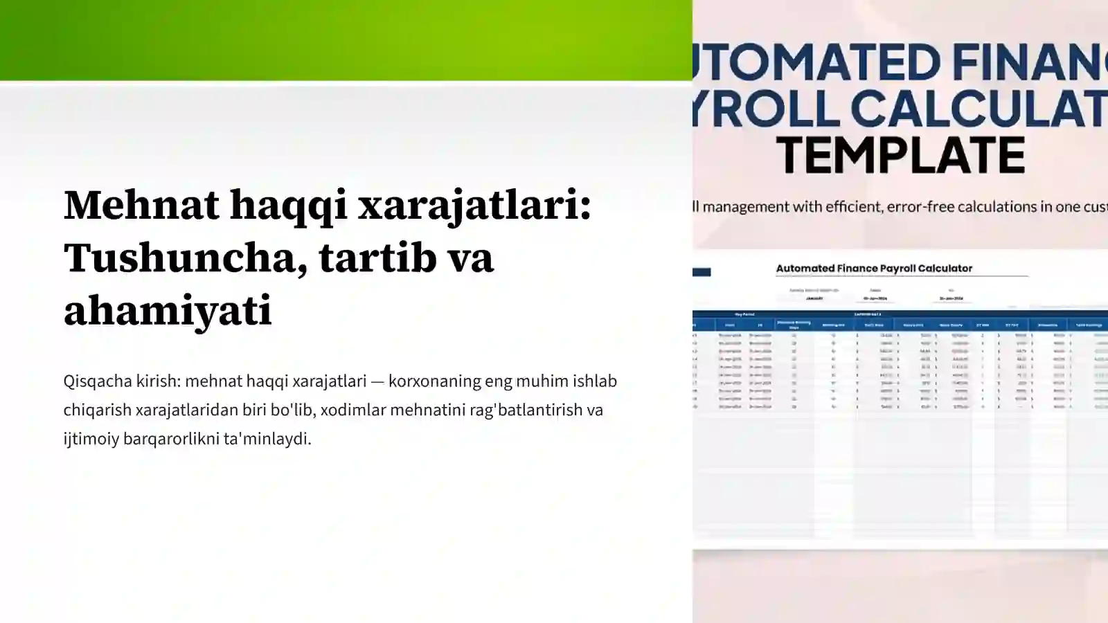 Mehnat haqqi xarajatlari: Tushuncha, tartib va ahamiyati 2