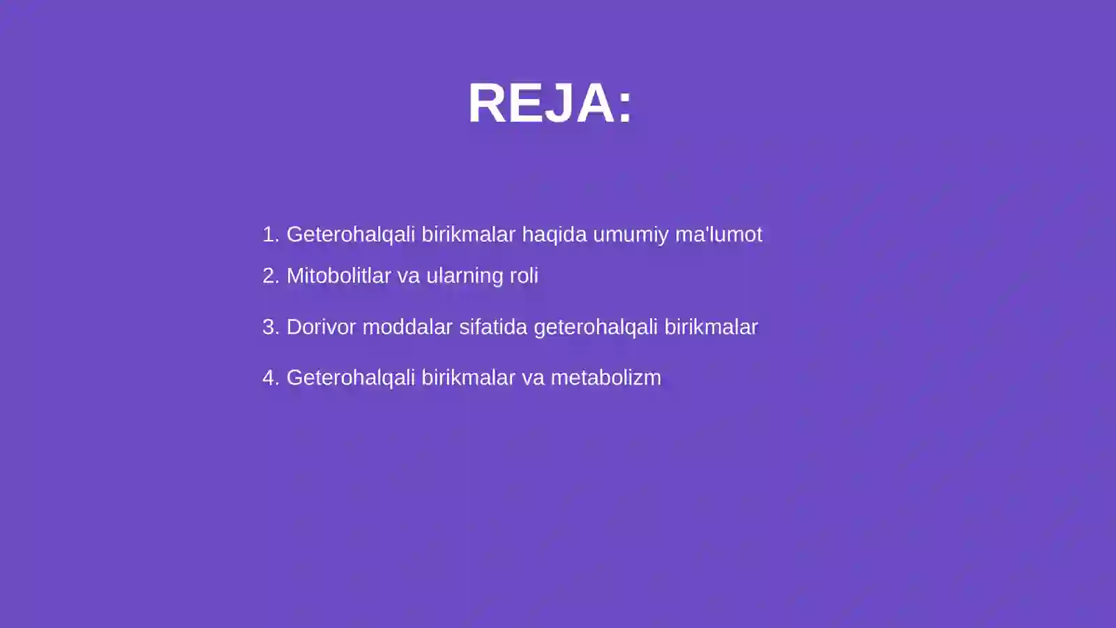 Geterohalqali birikmalar mitobolitlar va dorivor moddalar sifatida 2