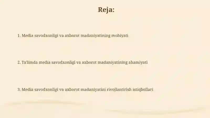 Ommaviy axborot vositalari savodxonligi va axborot madaniyati: Ta'riflar va ahamiyati 2