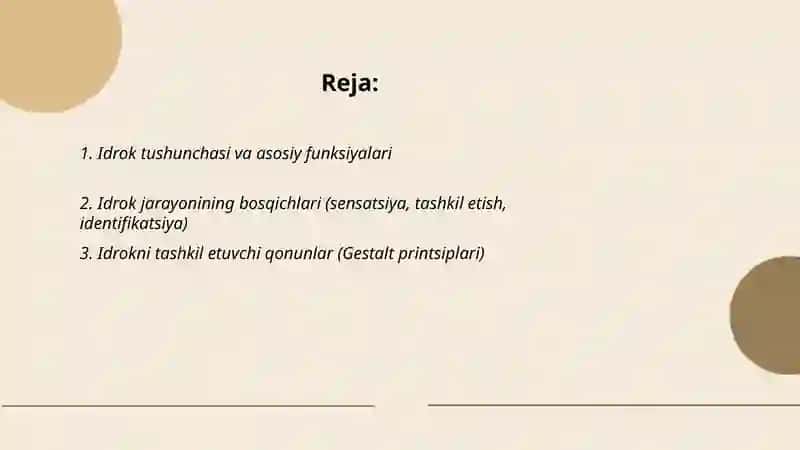 Idrok. Uning buzilishlari 2