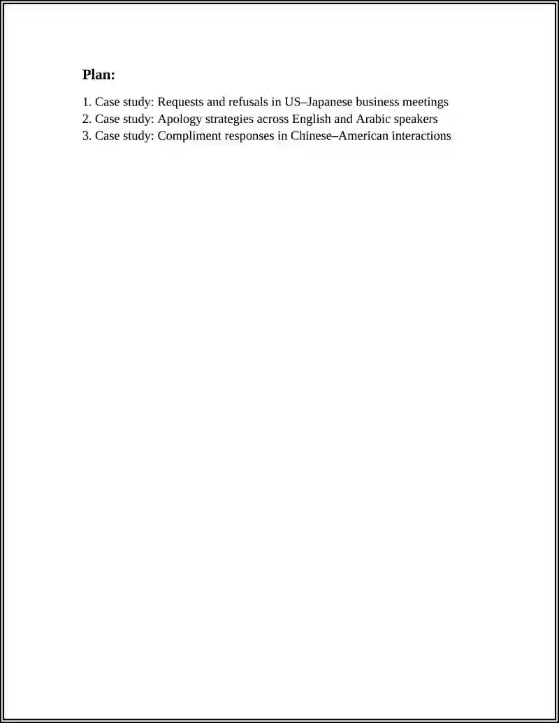 INTERCULTURAL PRAGMATICS CASE STUDY 2