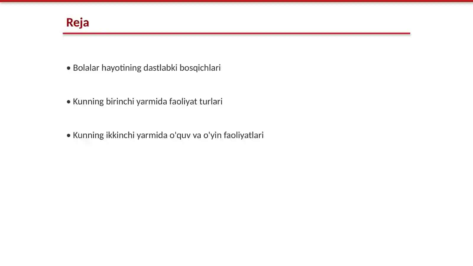 Maktabgacha taʼlim tashkilotida kunning birinchi va ikkinchi yarmida bolalar hayotini tashkil qilish 2