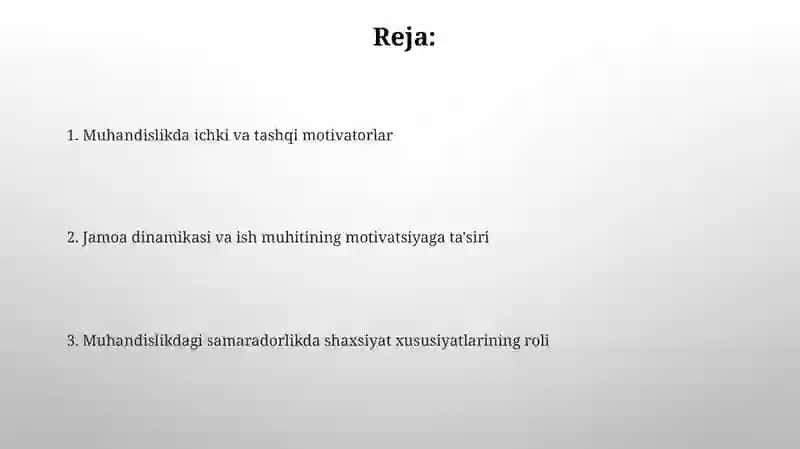 Muhandislik faoliyatida motivatsiya va ishchilarning xususiyatlari 2