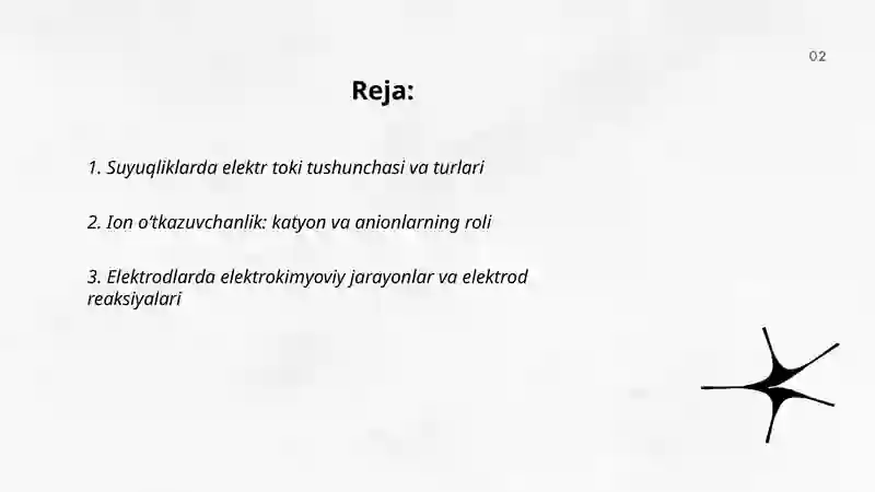Suyuqliklarda elektr toki 2