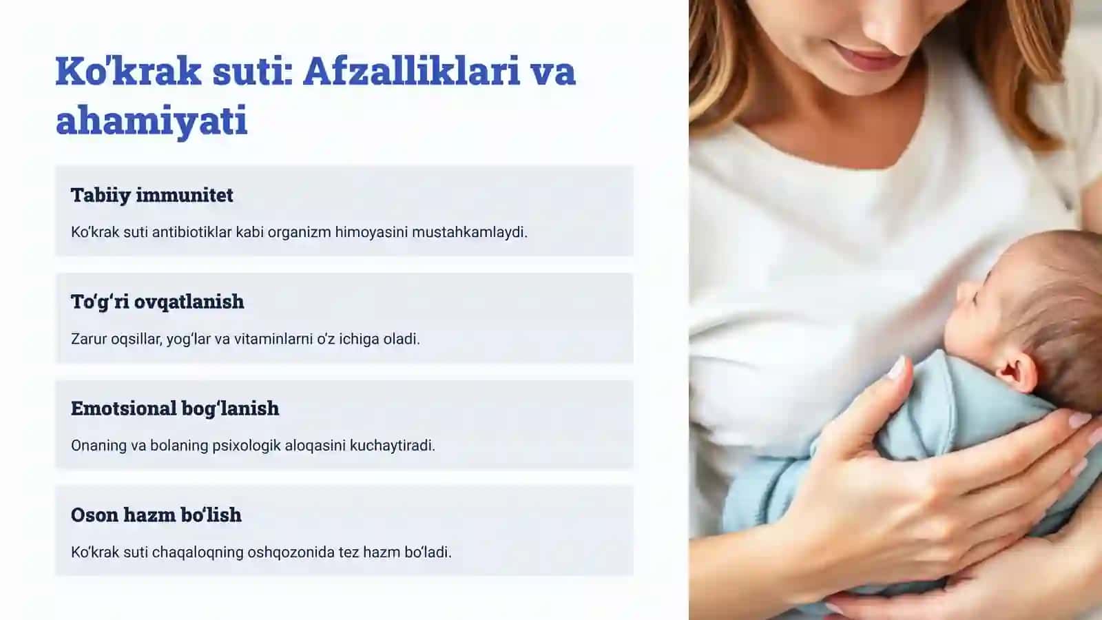 Ko‘krak bilan ovqatlantirishning zamonaviy tamoyillari va sun’iy ovqatlantirish 2
