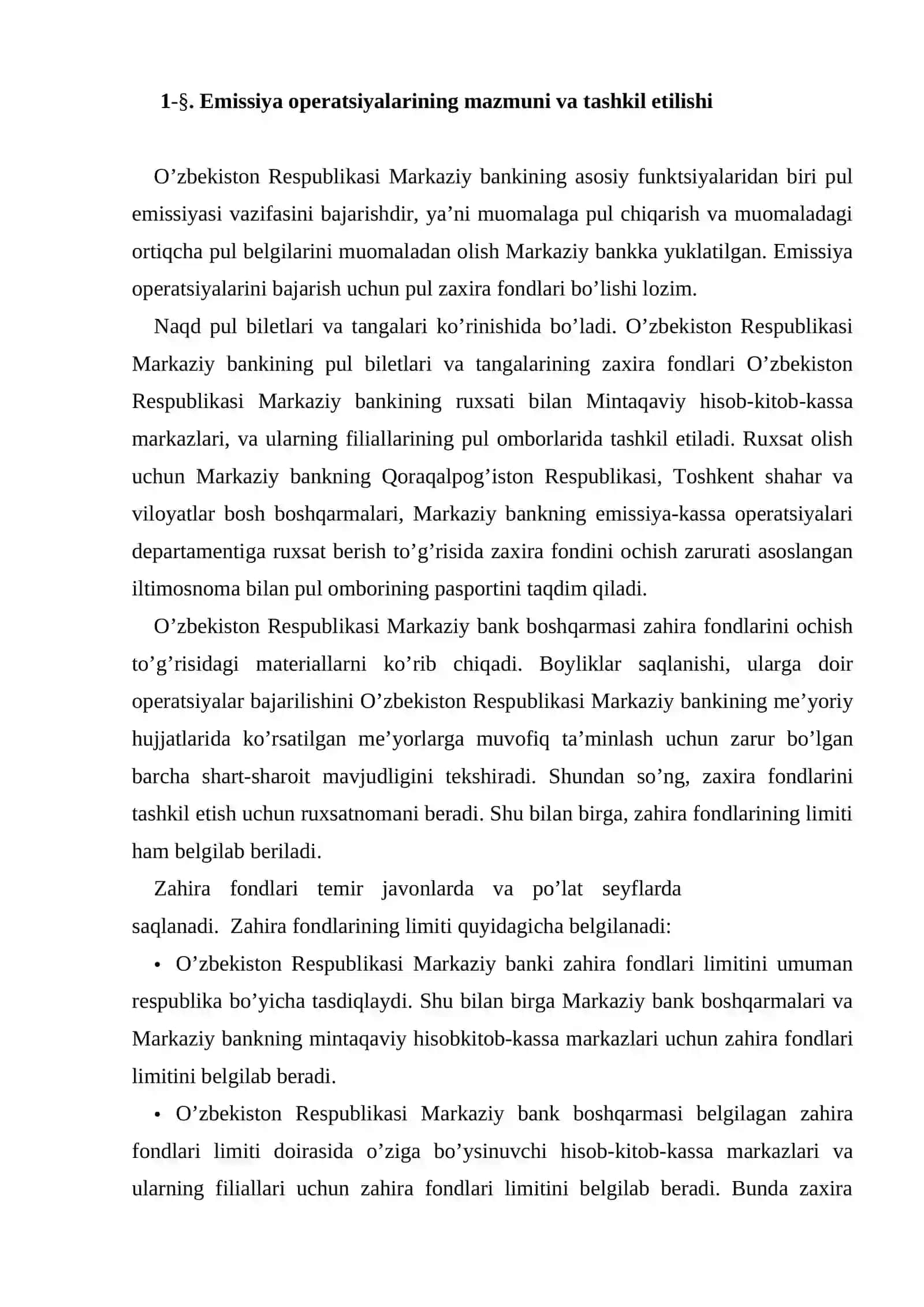 Emissiya operatsiyalari, ularning hisobi va rasmiylashtirish 2
