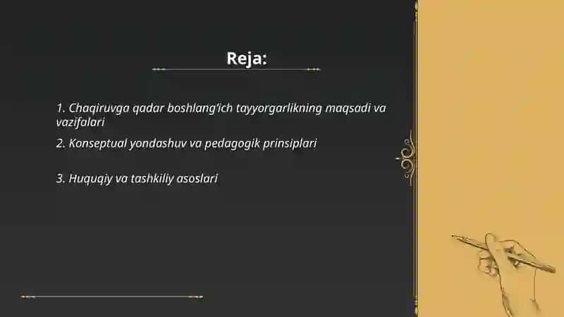 Boshlangʻich Tayyorgarlik Konseptiyasi 2