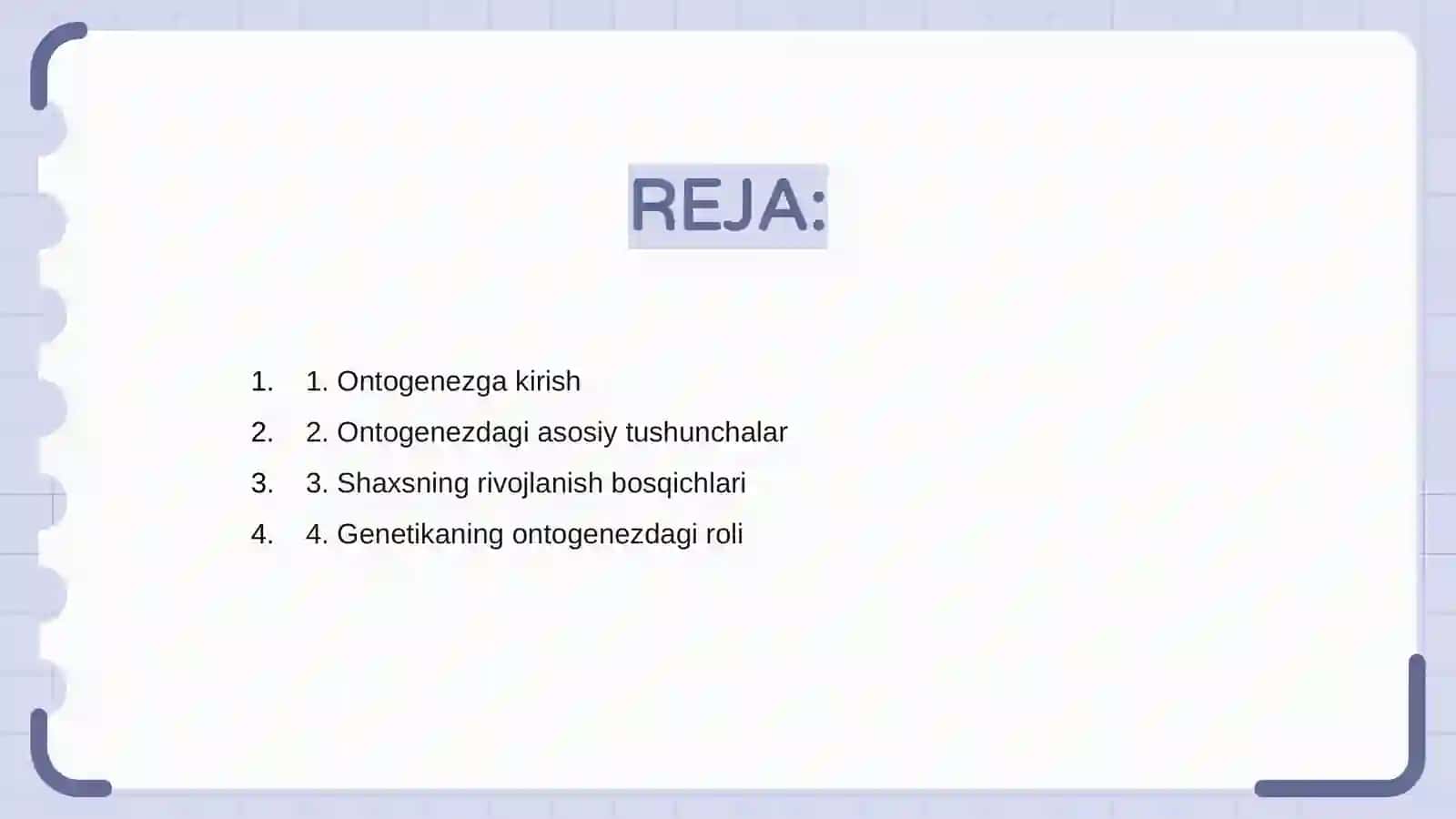 Ontogenez-tirik organizmlarning individual rivojlanishi 2