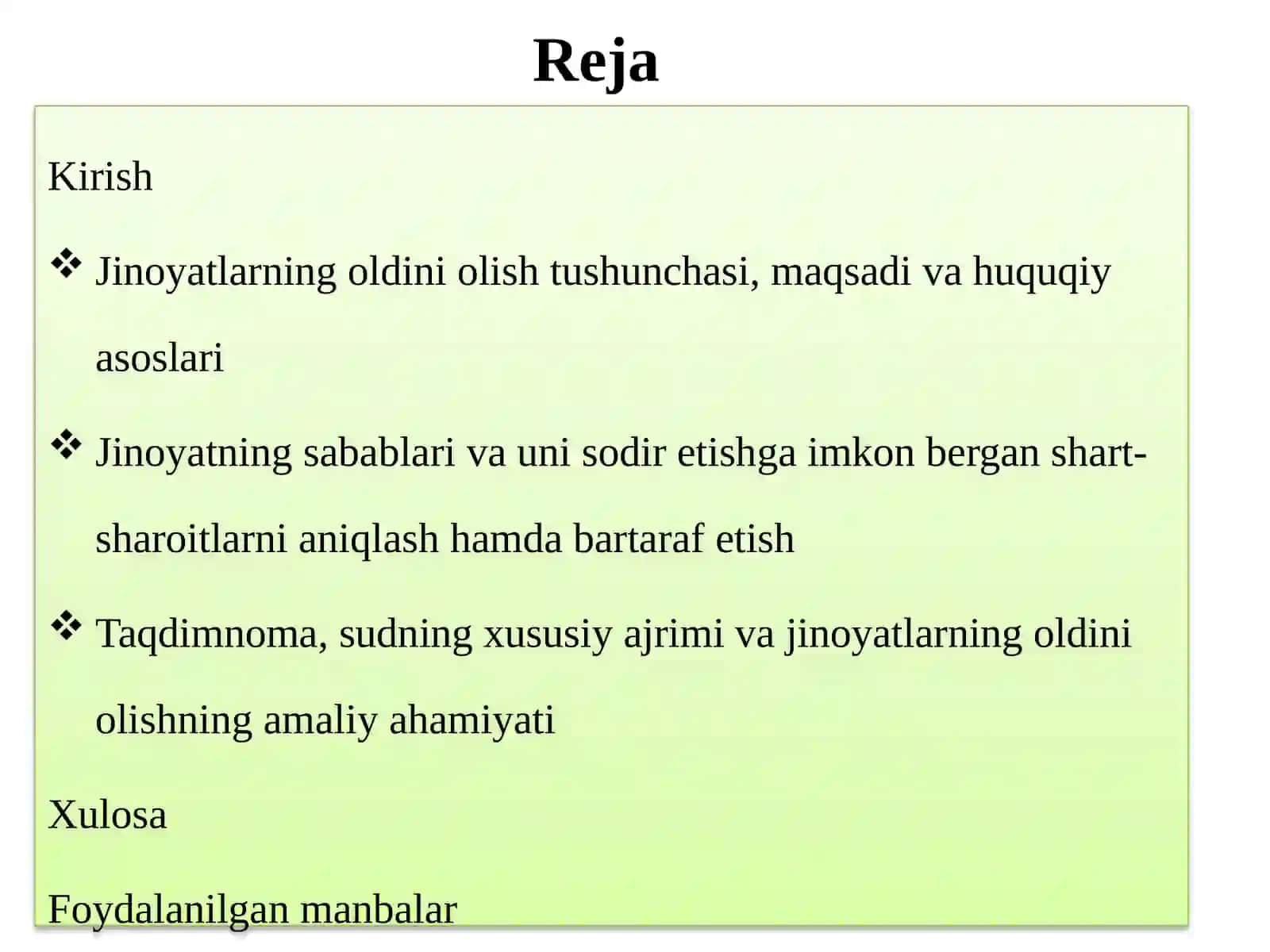 JINOYATLARNING OLDINI OLISH VA UNING AHAMIYATI 2