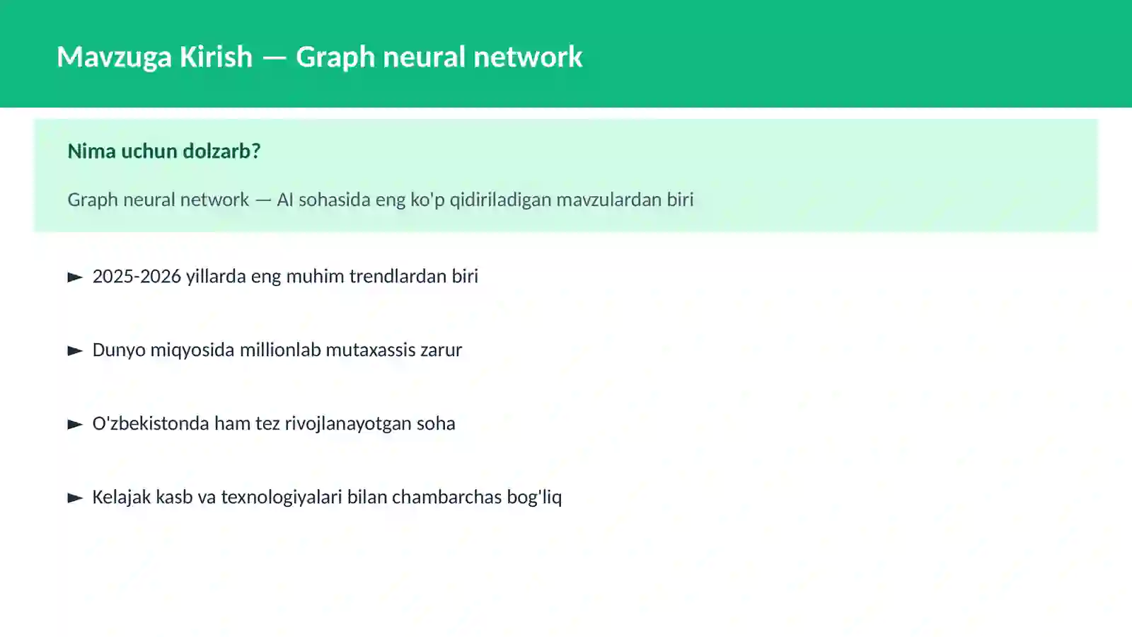 AI | DEEP LEARNING VA NEYRON TARMOQLAR 2