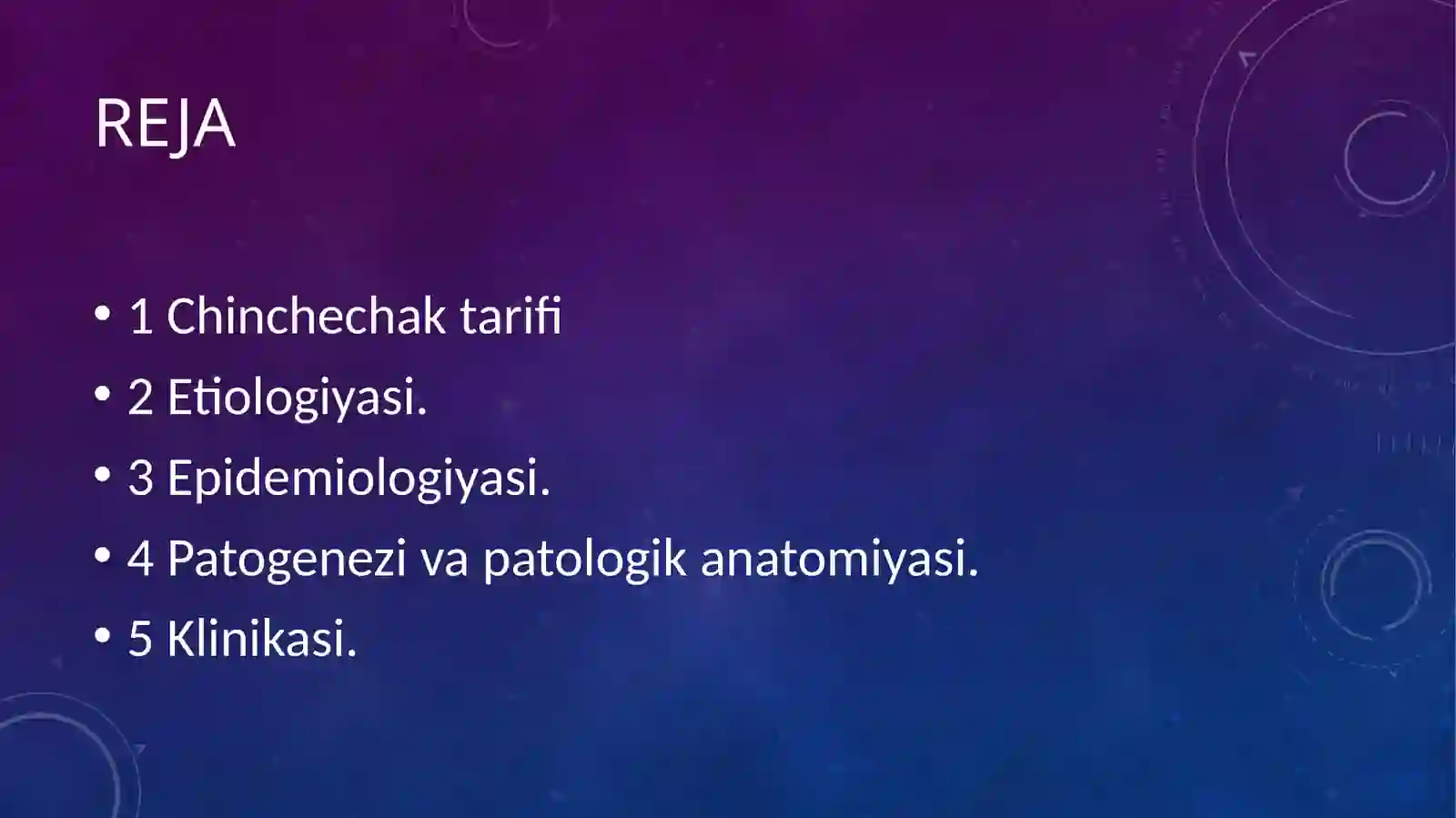 Chinchechak kasalligi 2