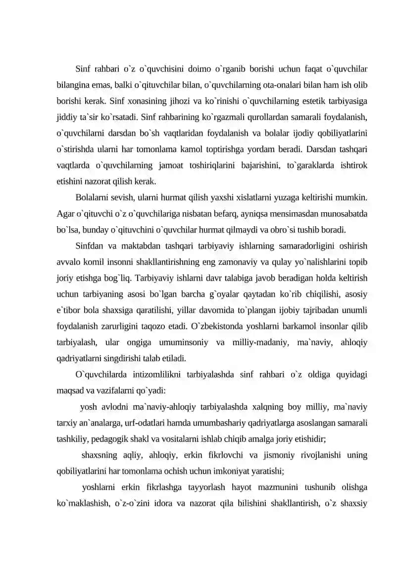 Mehnat jarayonida o'quvchilarda ma'suliyat va intizomni tarbiyalash metodikasi 2