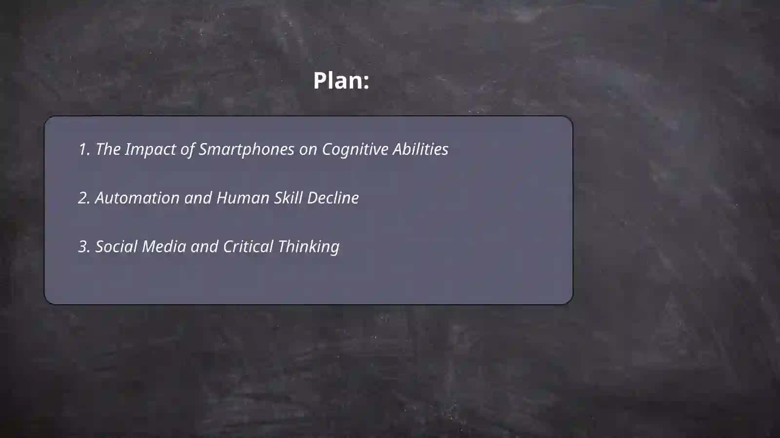 Technology and Cognitive Abilities 2