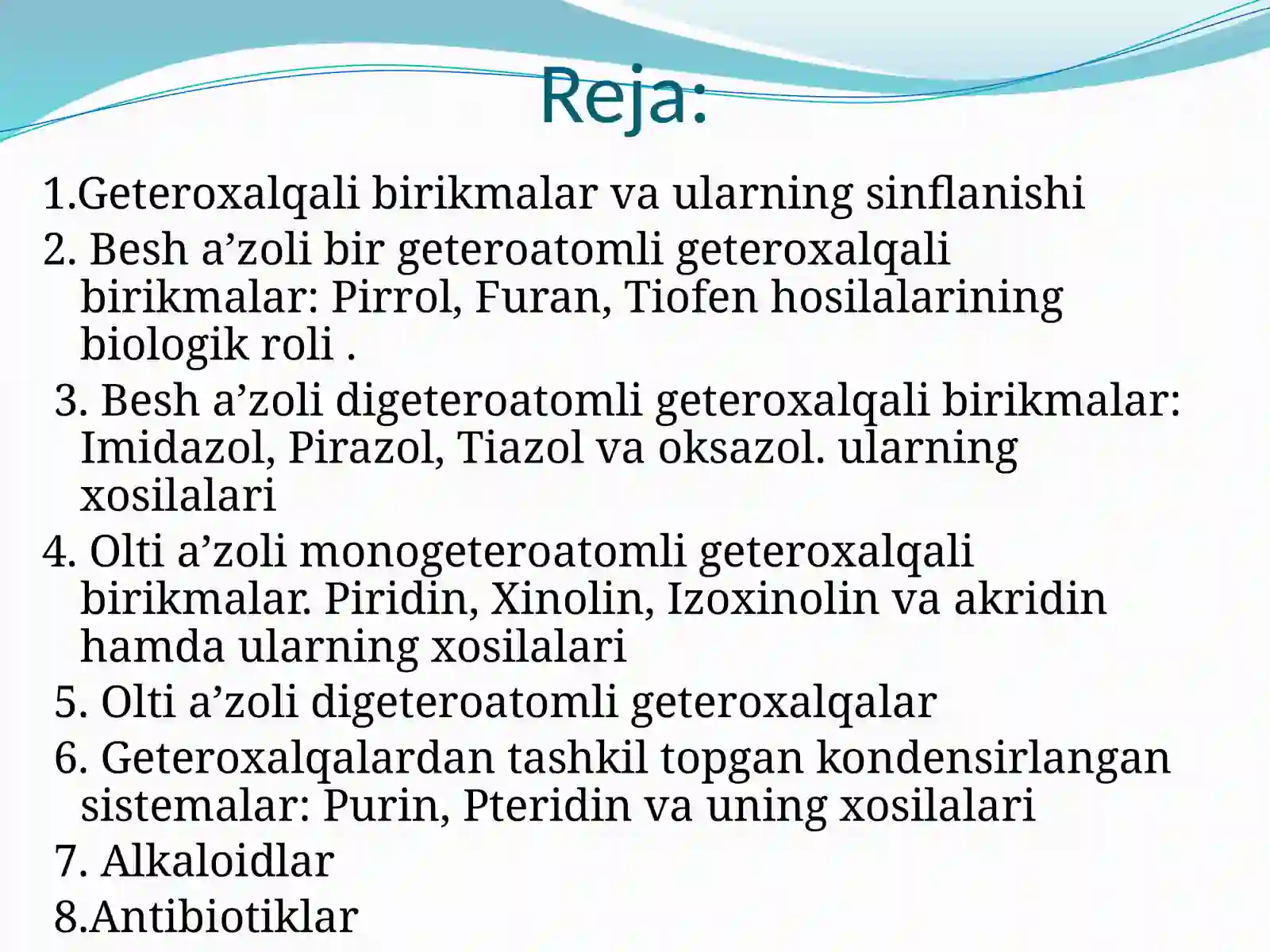 Geterosiklik birikmalar 2