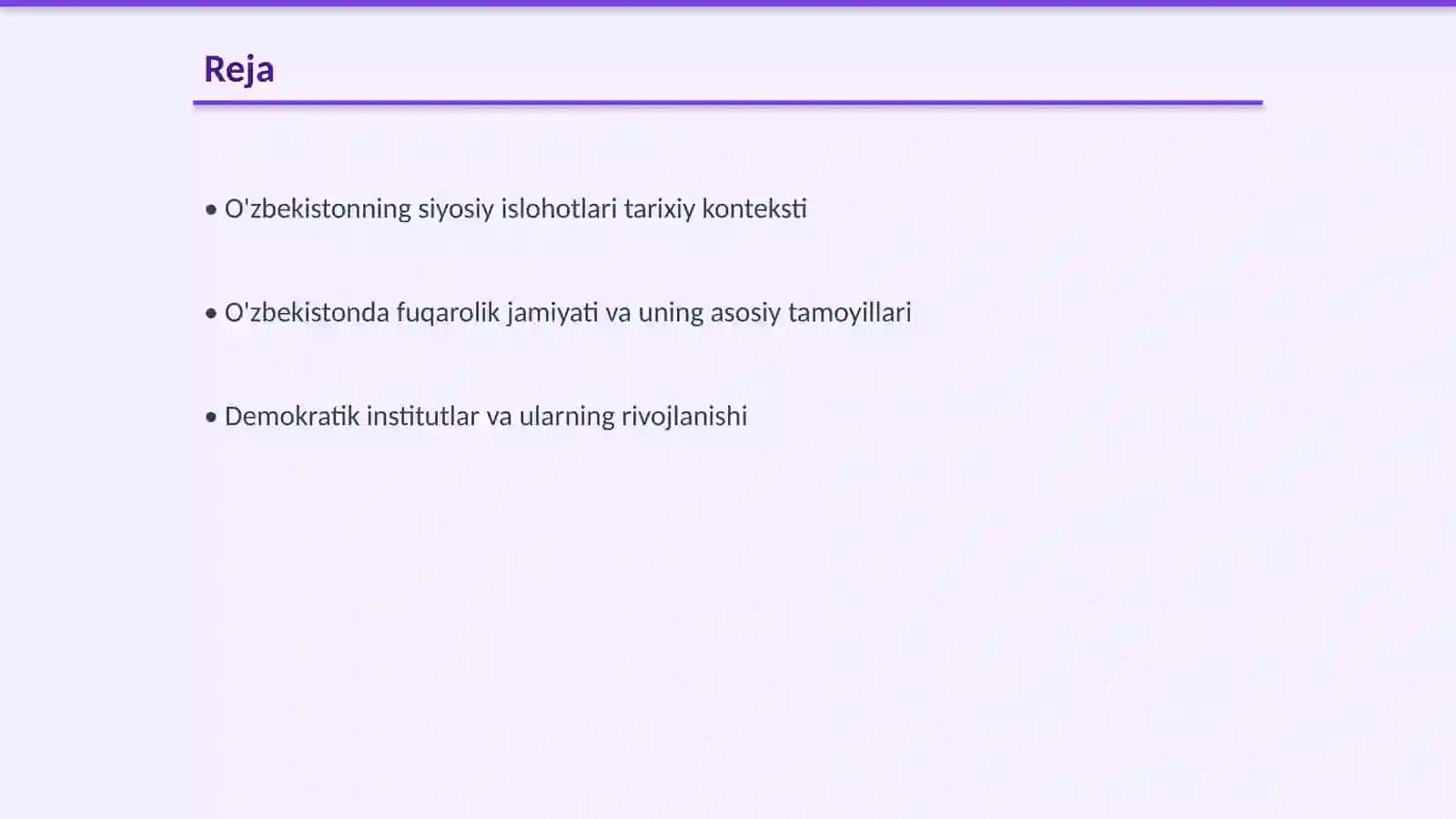 O'zbekistonda demokratik fuqoralik jamiyati asoslarining shakllanishi amalga oshirilgan siyosiy islohatlar 2