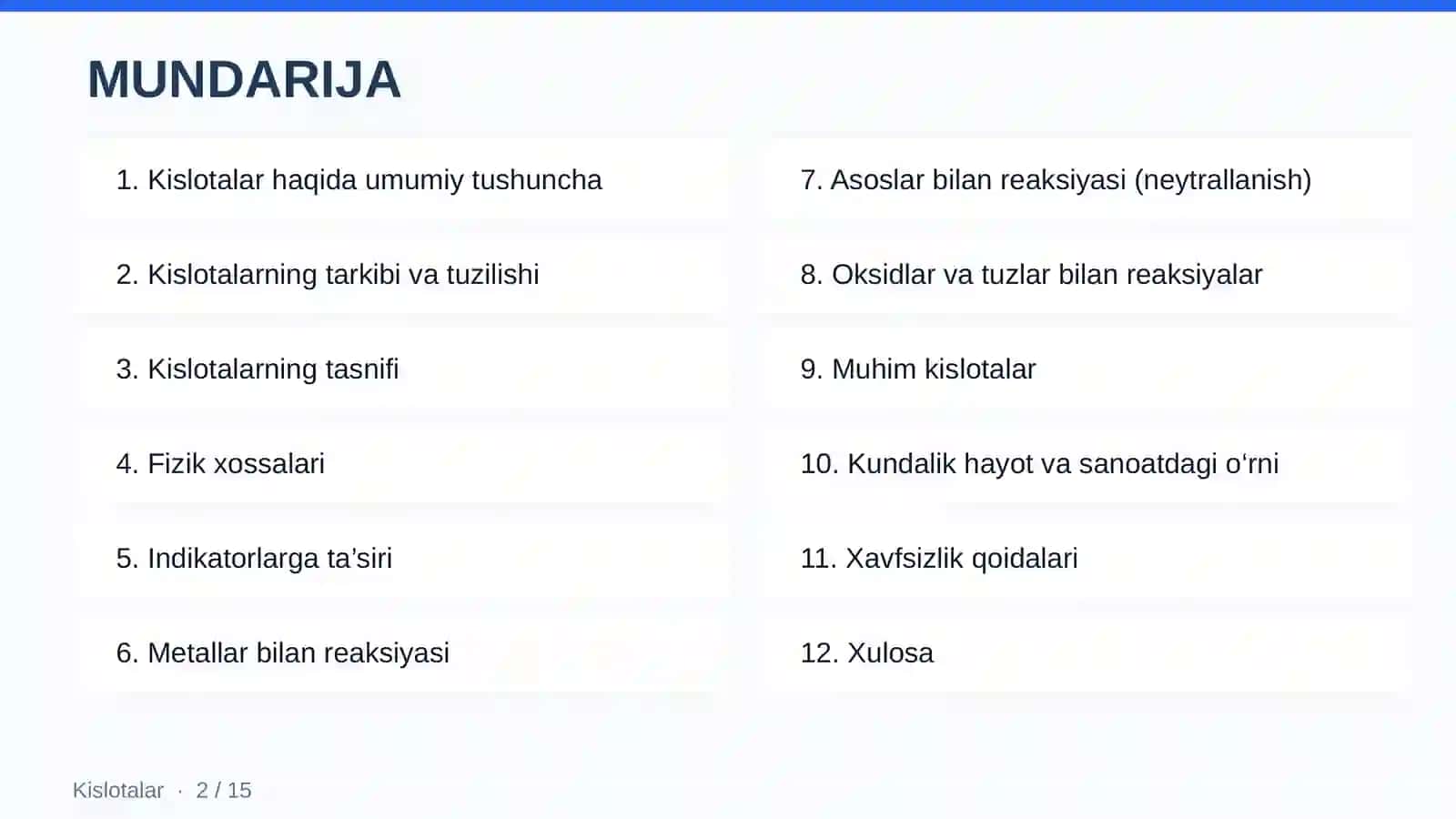 KISLOTALAR 2