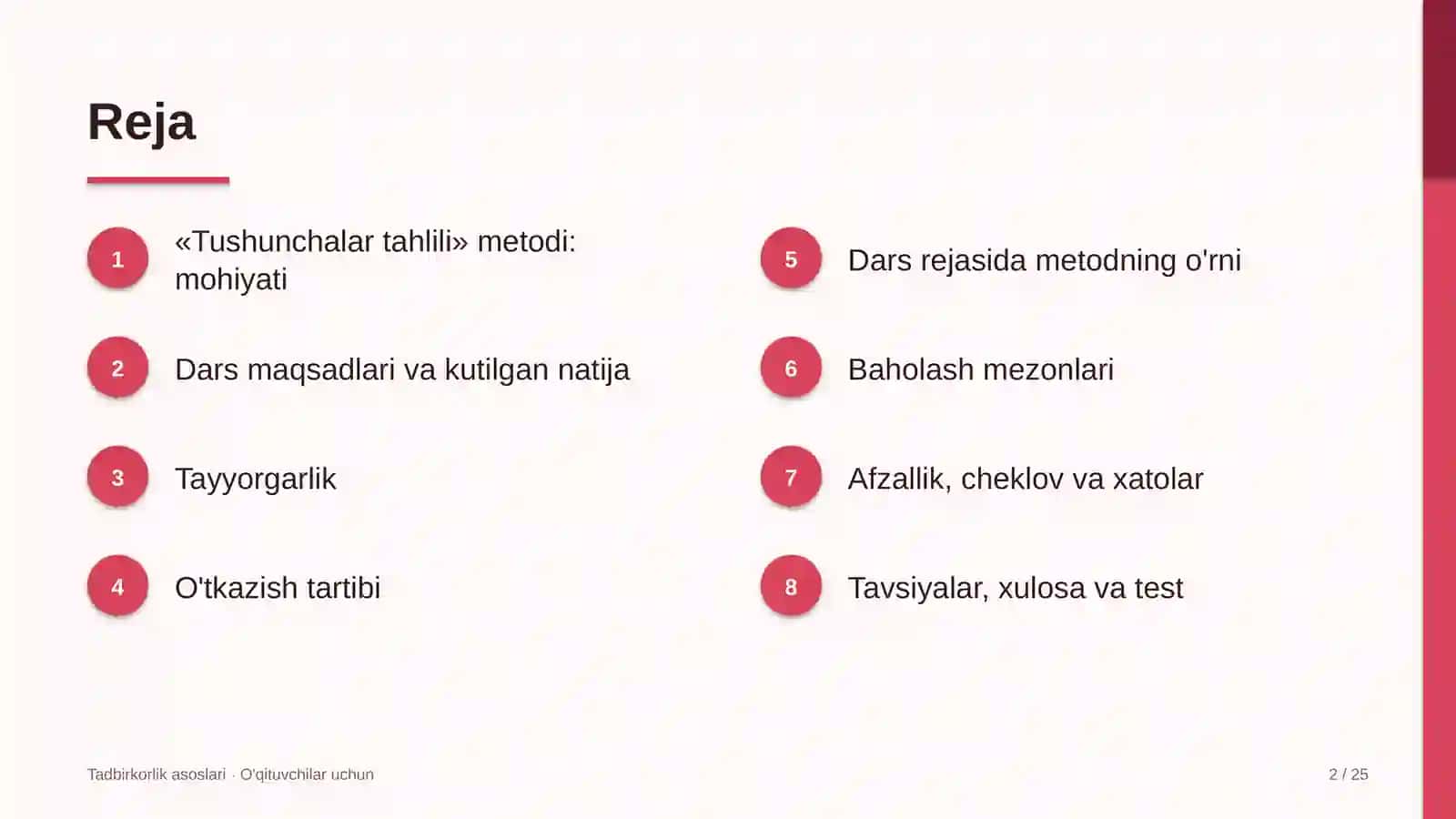 tadbirkorlik asoslari darslarida tushunchalar tahlili metodidan foydalanish 6849 2