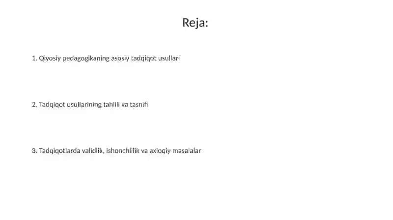Qiyosiy pedagogika fanining tadqiqot metidlari 2