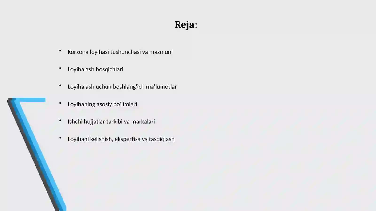 Korxona loyihasi tushunchasi va mazmuni 2