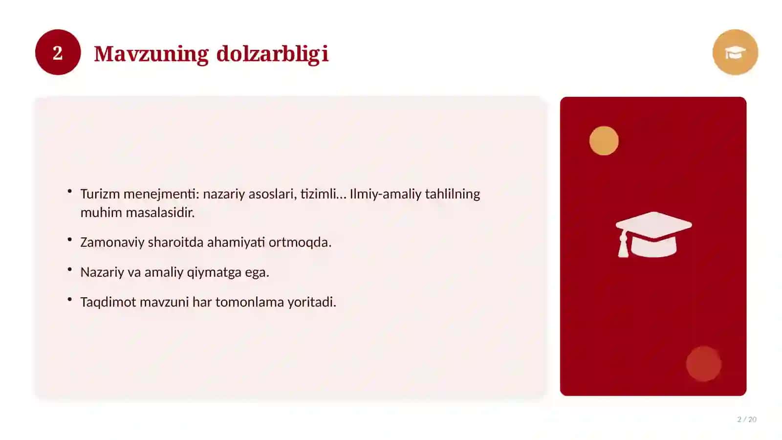 Turizm menejmenti: nazariy asoslari, tizimli yondashuvda (Kurs ishi) 2