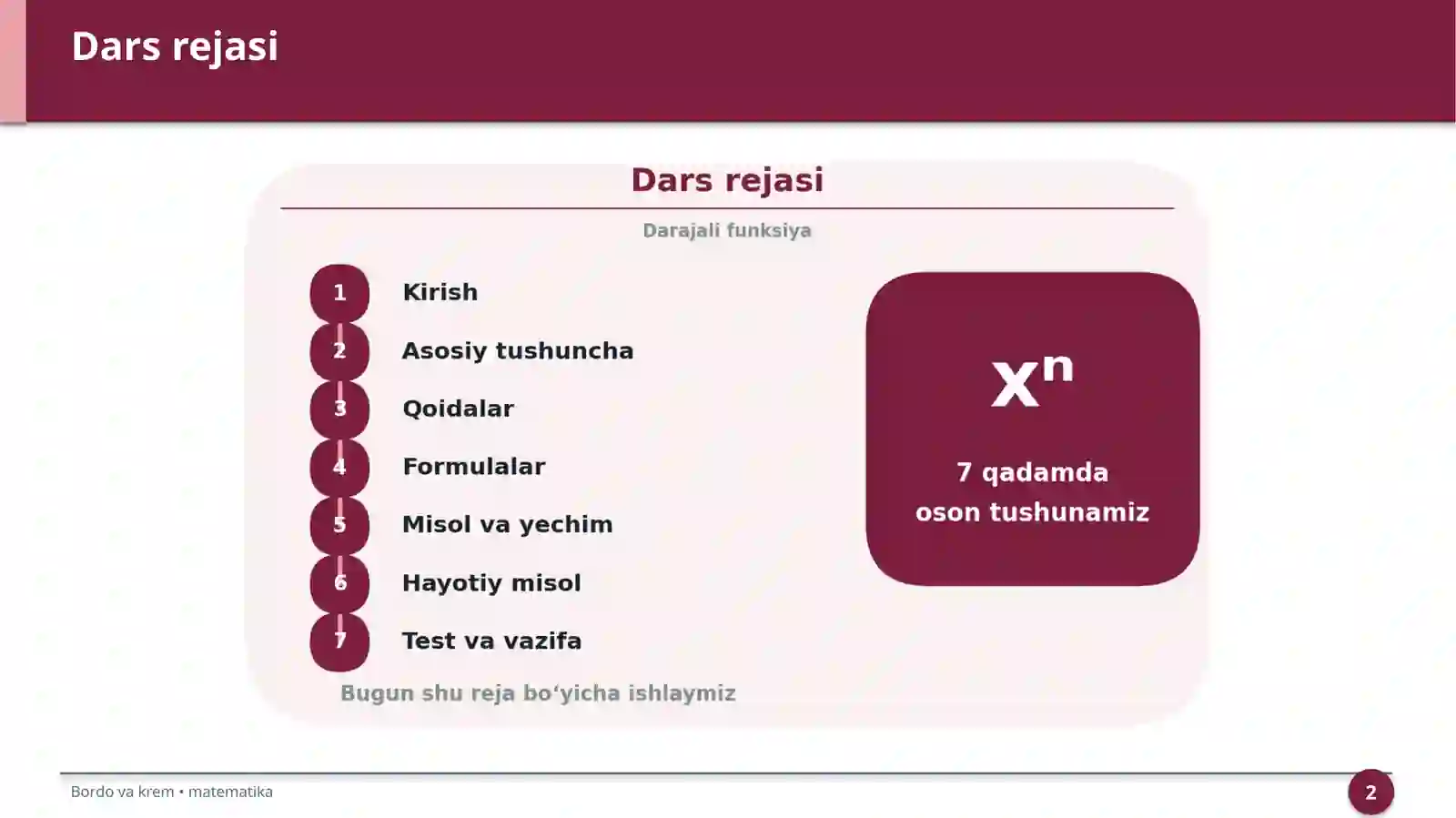 Darajali funksiya 2
