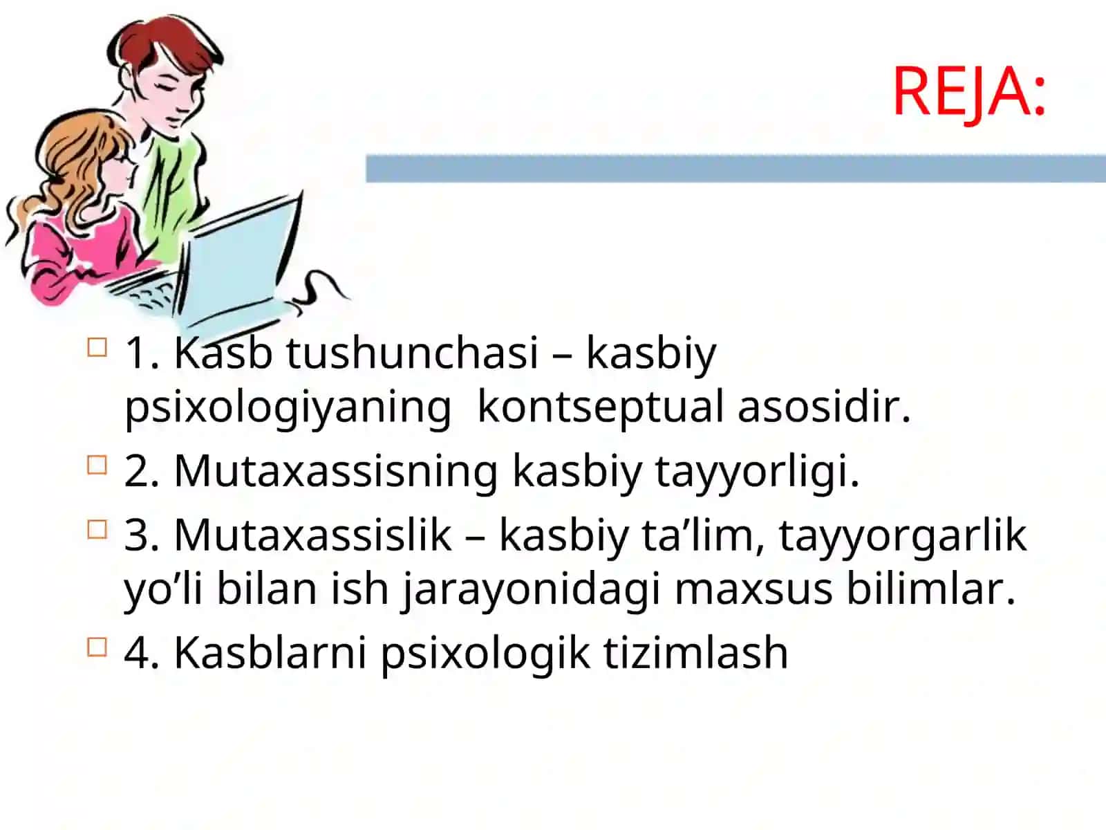 KASBIY PSIXOLOGIYANING KLASSIFIKATSIYASI VA ULARNI TANLASH 2