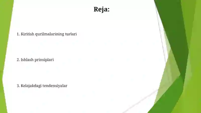Kiritish qurilmalari 2
