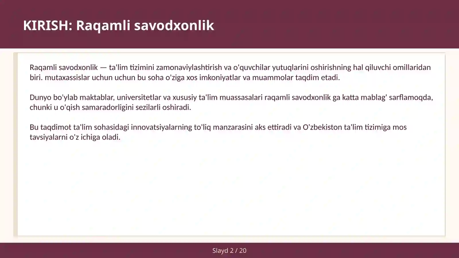 Raqamli savodxonlik 2
