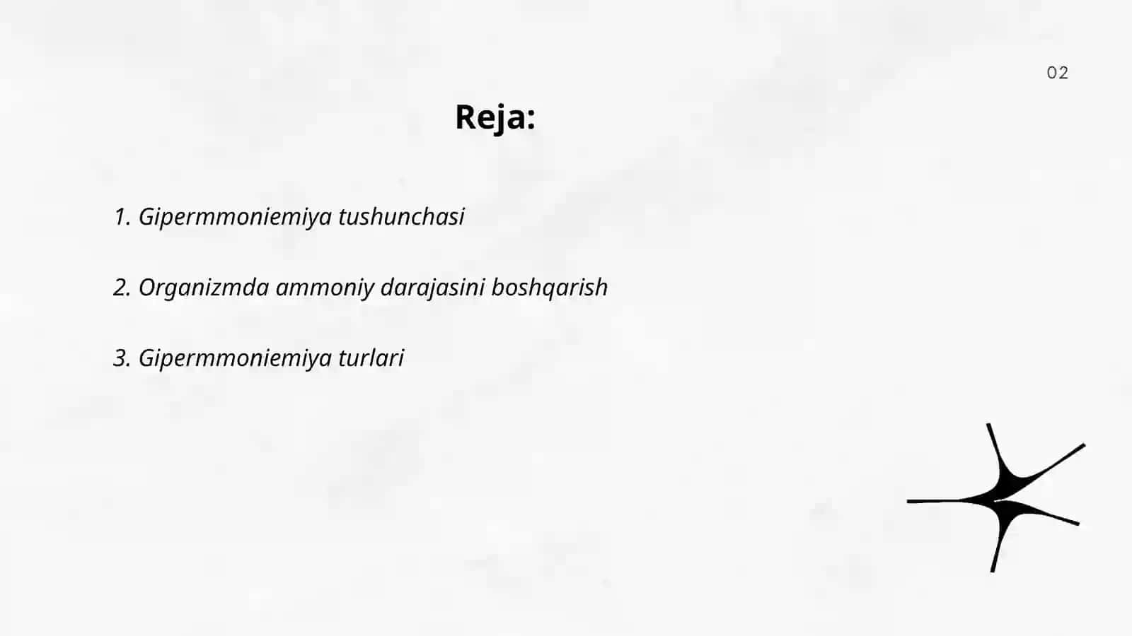 Giperammoniemiya turlari, ularning tashxis qoʻyishda klinik ahamiyati 2