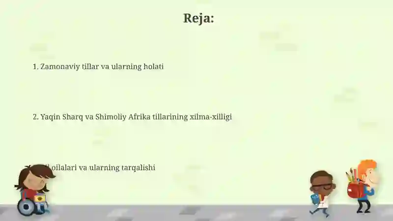 Yaqin Sharq va Shimoliy Afrika tillari 2