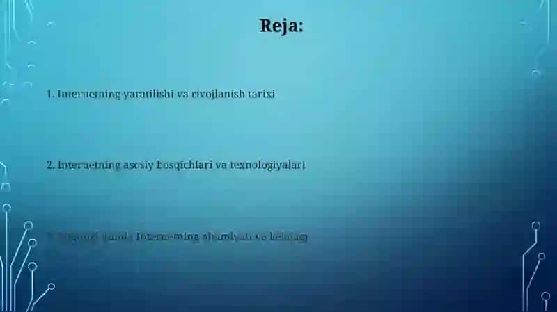 Internetning yaratilishi, rivojlanish bosqichlari tarixi va hozirgi kundagi ahamiyati 2