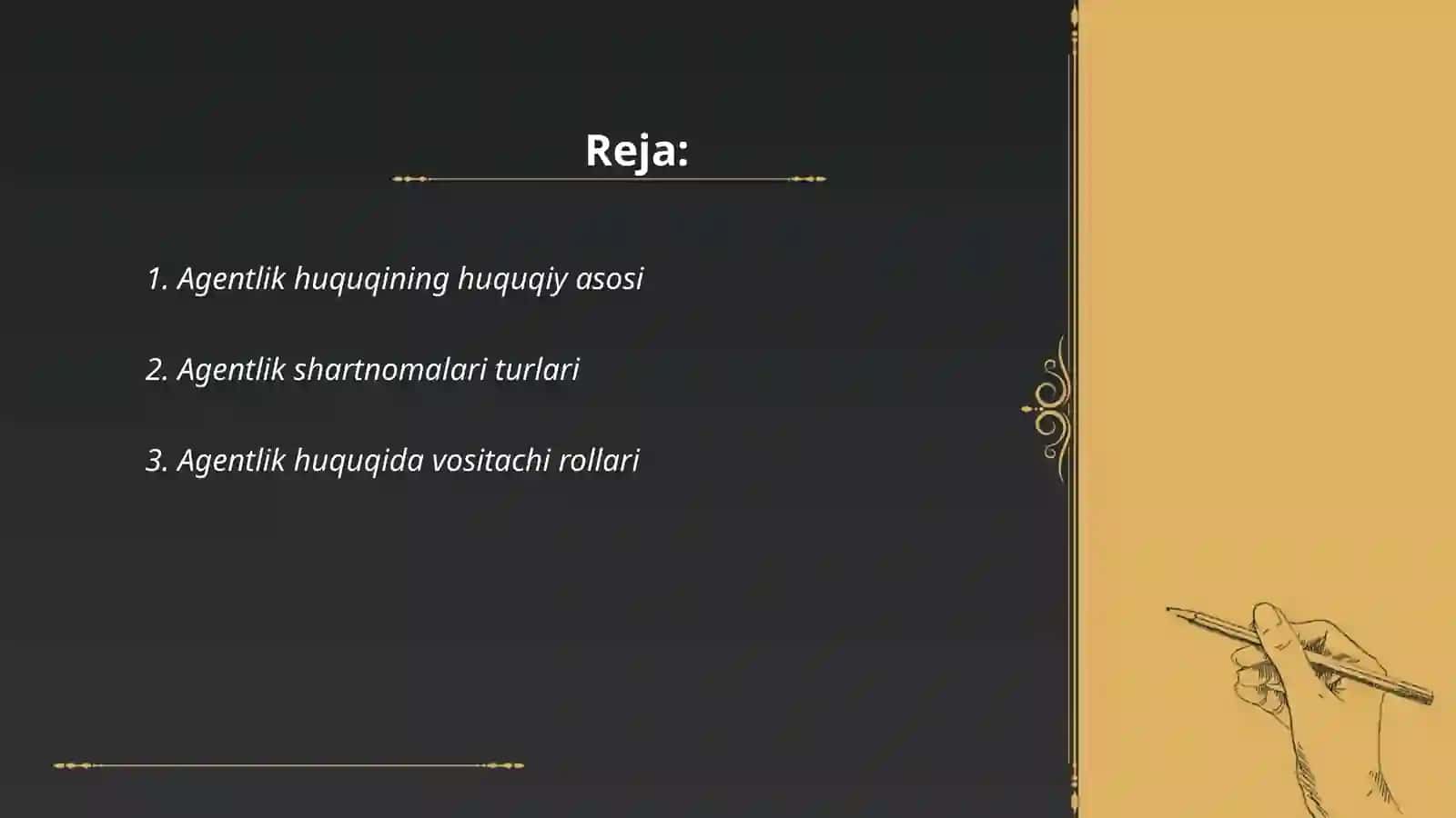 Agentlik huquqining zamonaviy biznes faoliyatidagi roli 2