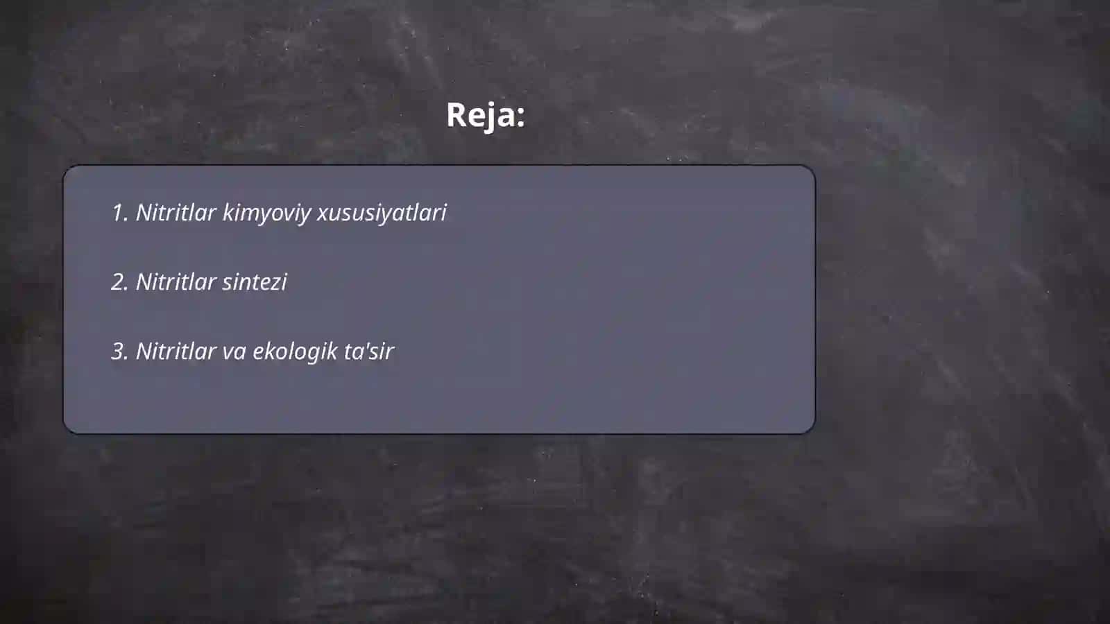 Nitritlar kimyoviy xususiyatlari 2