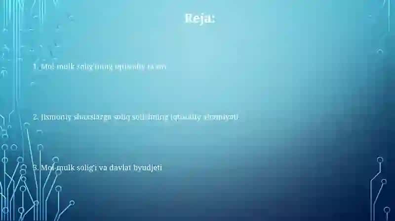 Jismoniy shaxslarning mol-mulkiga solinadigan soliq va uning iqtisodiyot ahamiyati 2