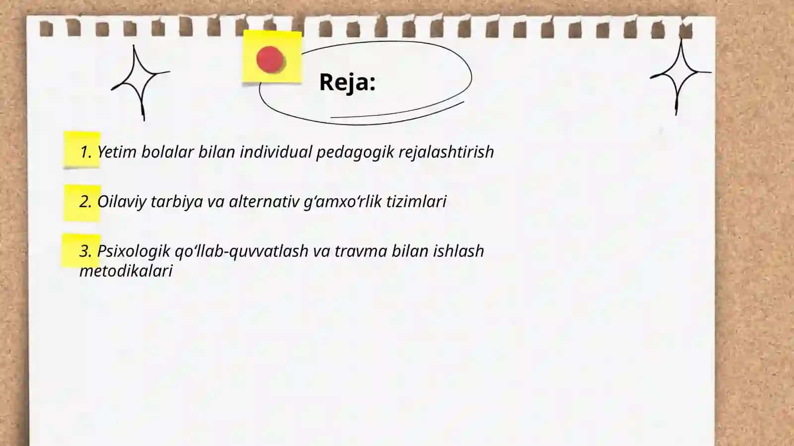 Yetim bolalar bilan olib boriladigan ijtimoiy pedagogik faoliyat 2