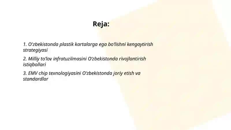 O'zbekistonda plastik kartochkalardan foydalanishni rivojlantirish istiqbollari 2