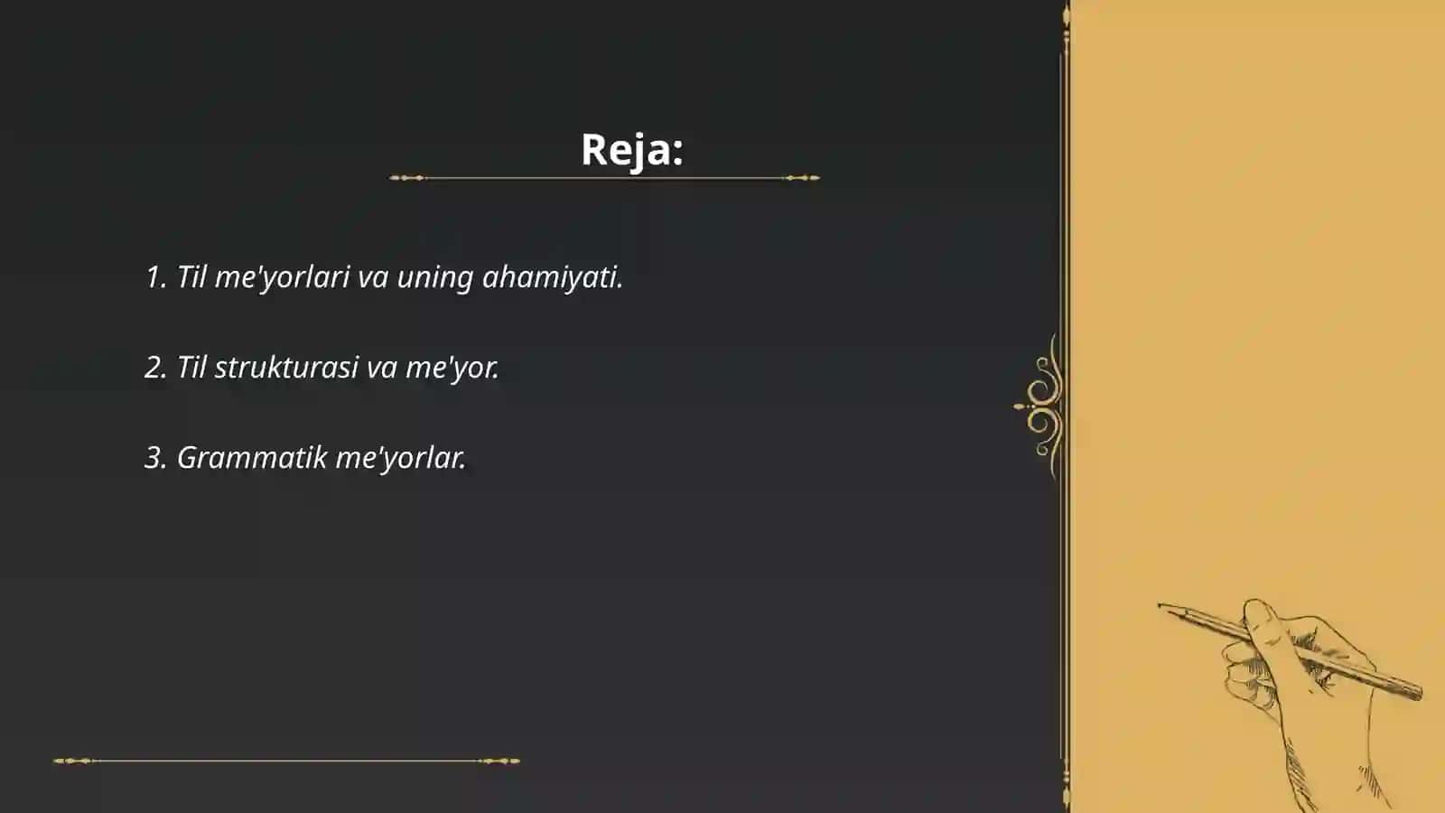 Til me'yorlari 2