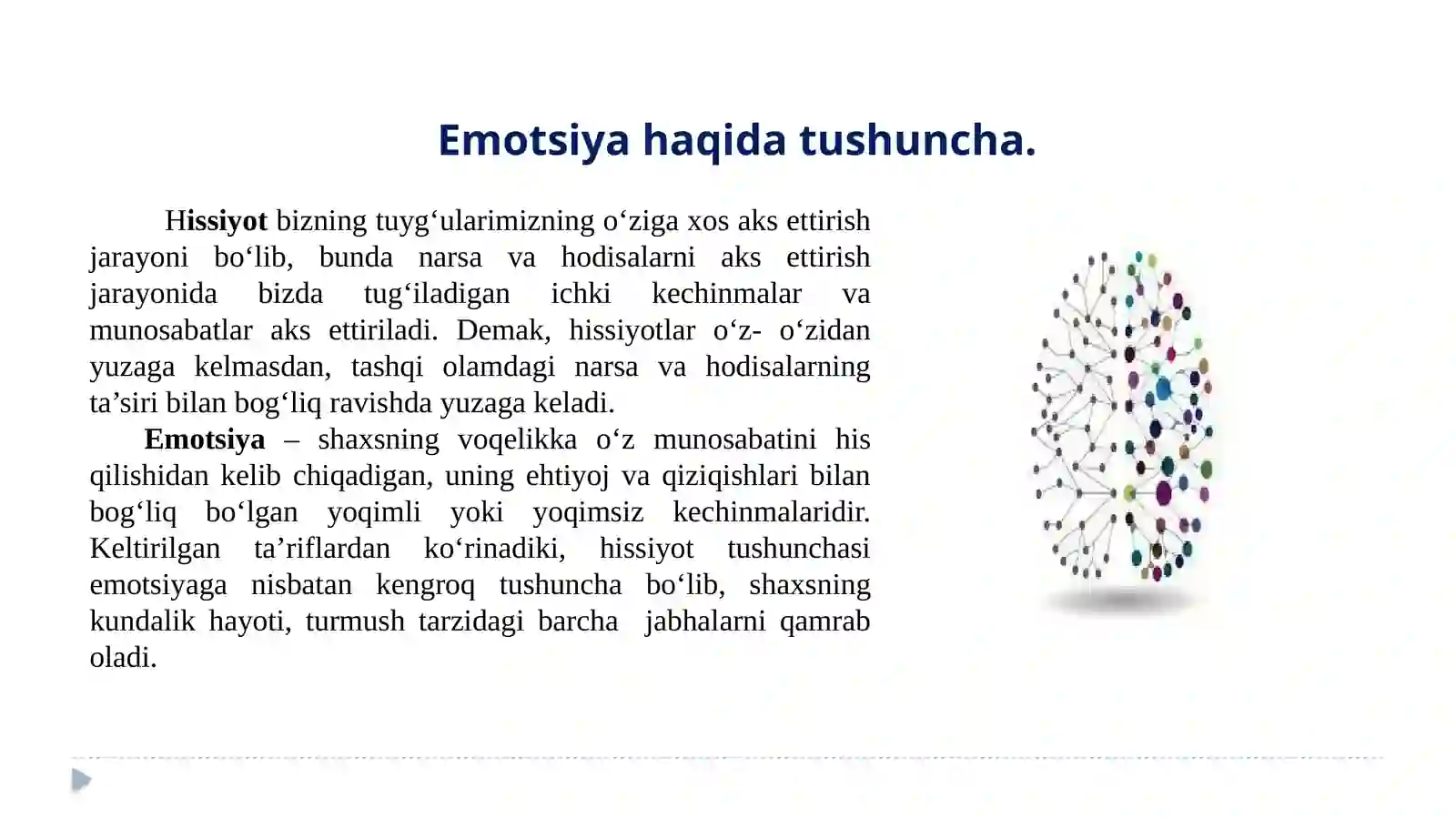 Hissiyot va emotsiyalar 2