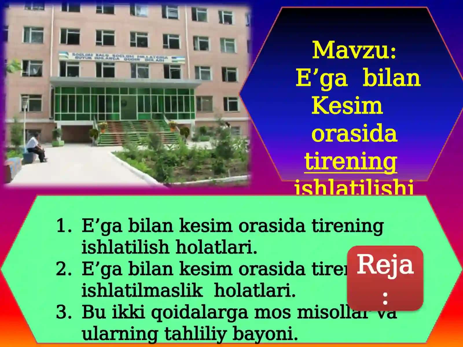 E’gabilan Kesimorasidagi Tiringishlatilishi 2