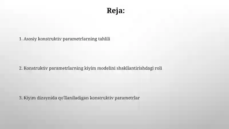 KIYIM LOYIHALASHDA ISHLATILADIGAN KONSTRUKTIV PARAMETRLAR 2