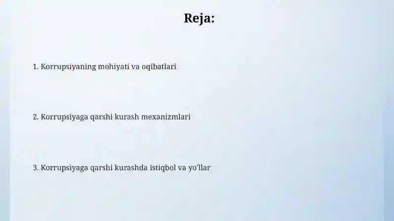 Korrupsiyaning mohiyati, oqibatlari va unga qarshi kurash mexanizmlari 2