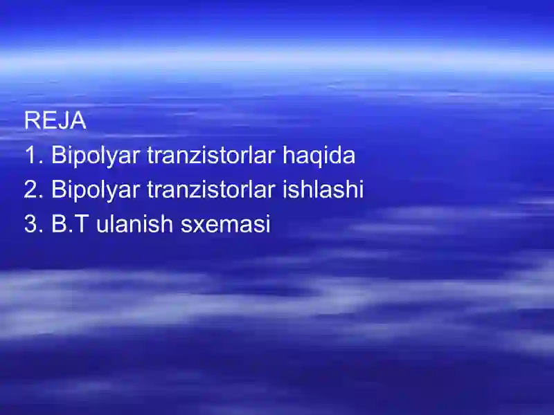 Bipolyar tranzistor 2