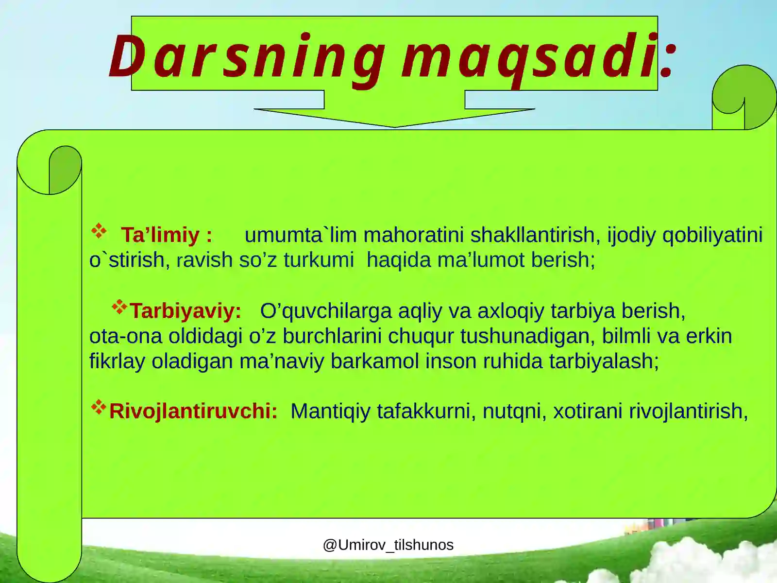 Ravish so'z turkumi 2
