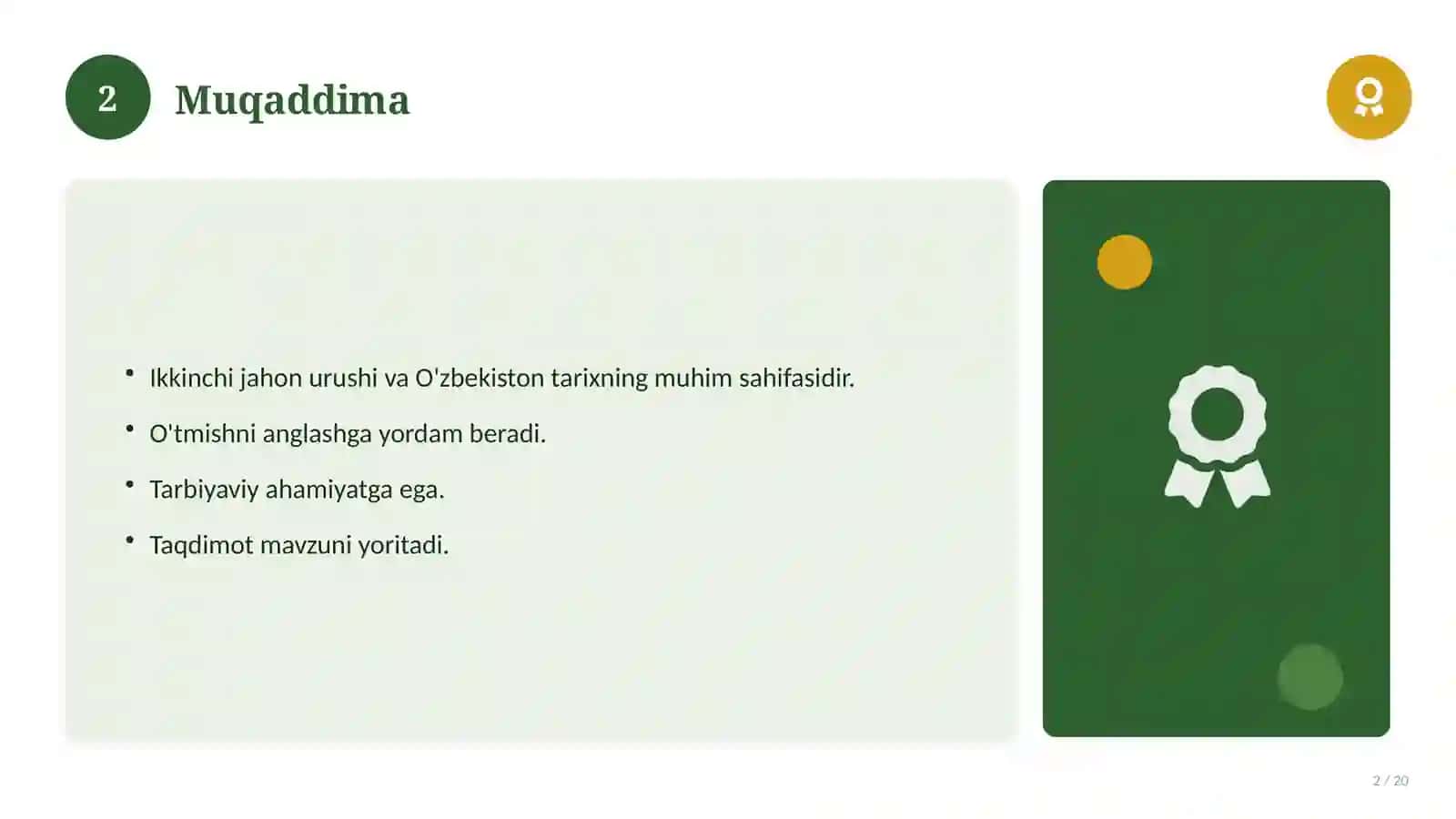 Ikkinchi jahon urushi va O'zbekiston 2